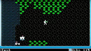 Main character exploring in Ultima.