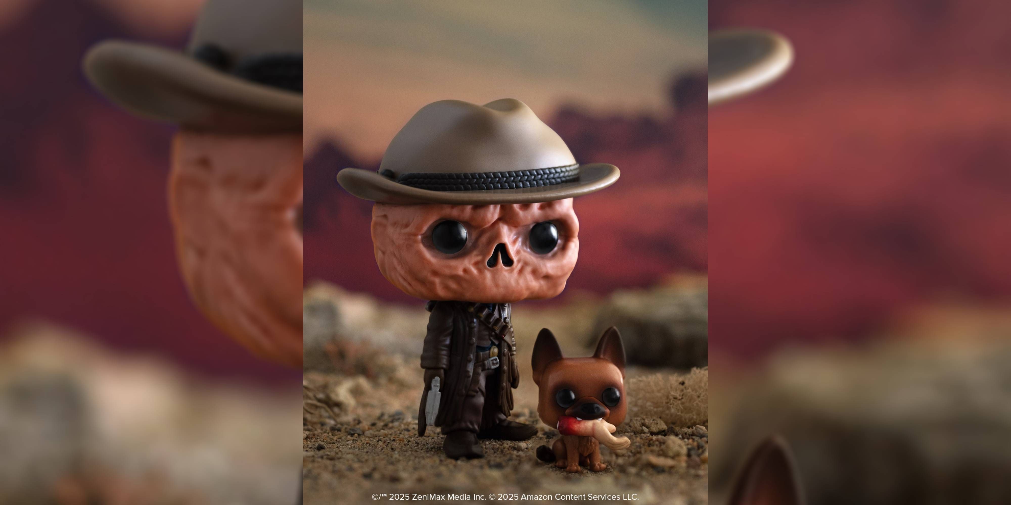 Fallout Ghoul Funo Pop with Dogmeat Bitty Pop.