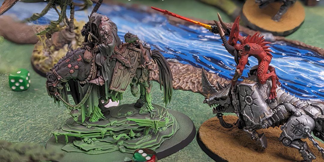 One model flanking another in One Page Rules.