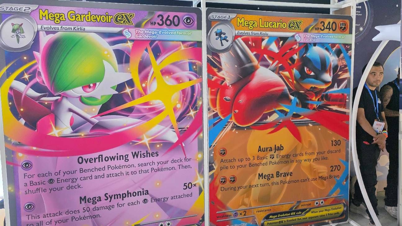 Pokemon Mega Evolution Cards Gardevoir and Lucario ex.