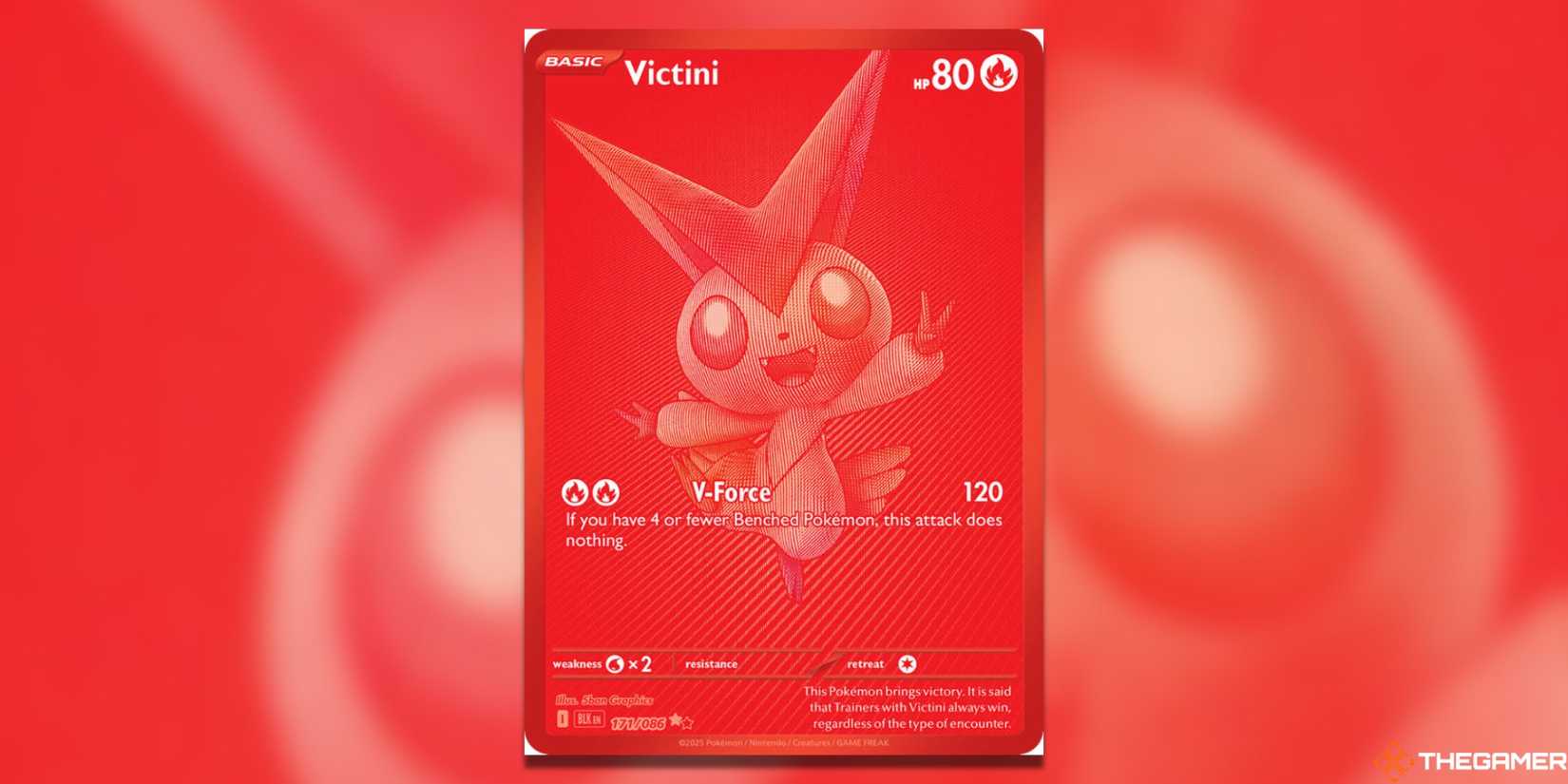 Black Bolt Victini Black White Rare from Pokemon TCG.