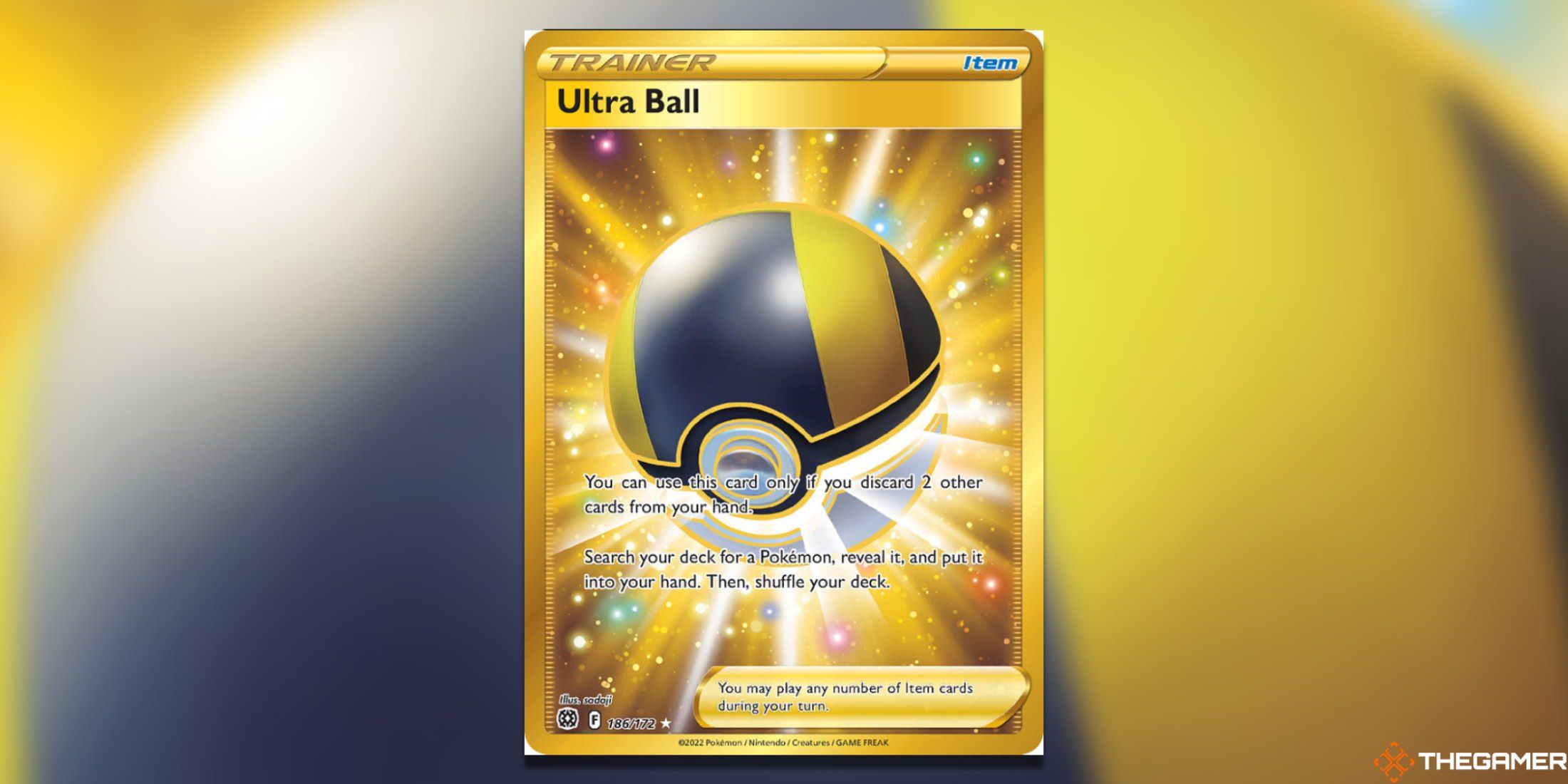 Brilliant stars The secret rare Ultra Ball from Pokemon TCG.