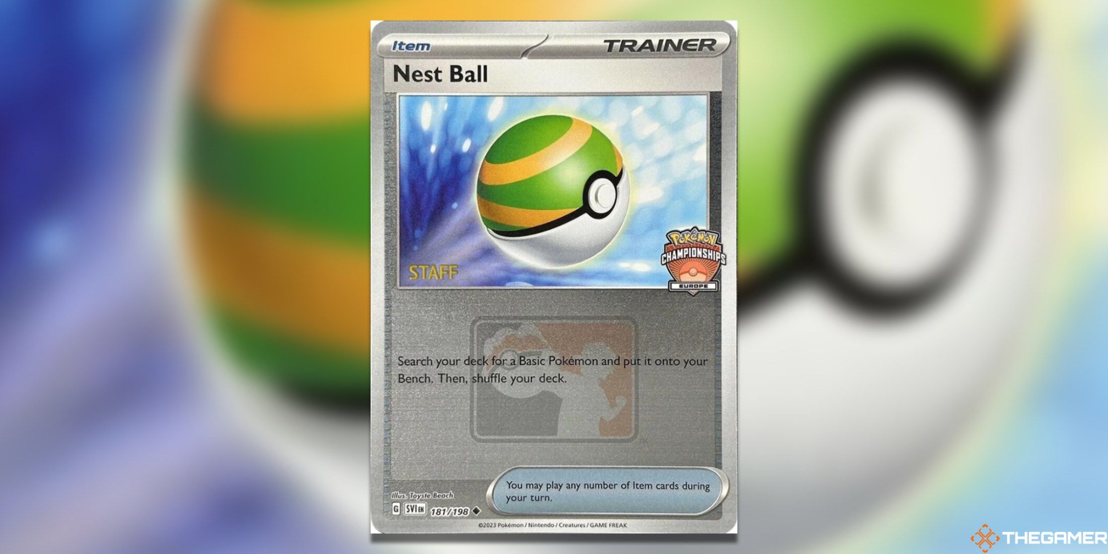 Pure ball of Europe championship from Pokemon TCG.
