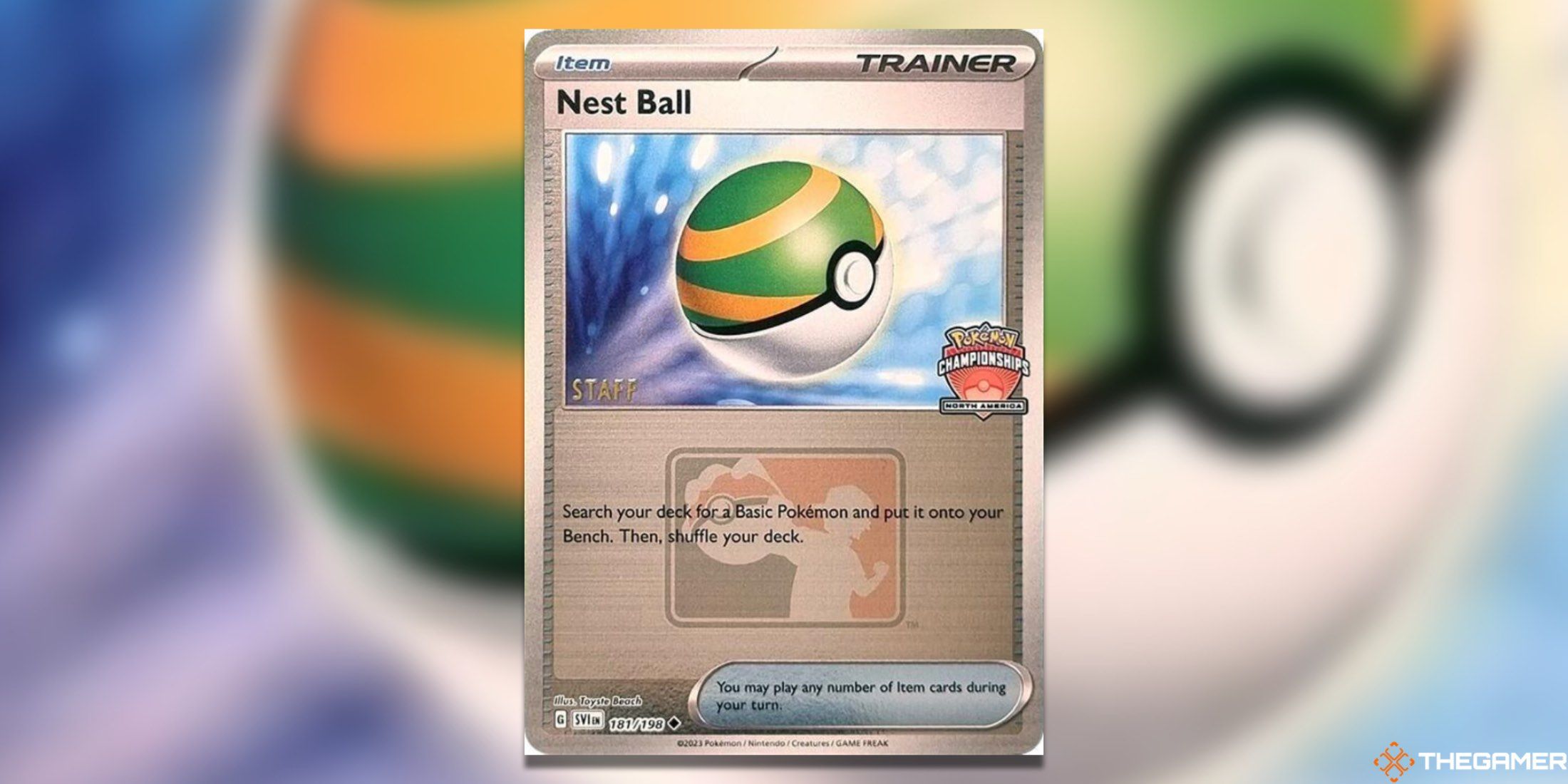 Mesh ball of championships in North America from Pokemon TCG.