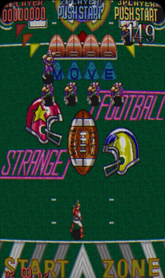 A weird football pitch in which he plays in Tate.