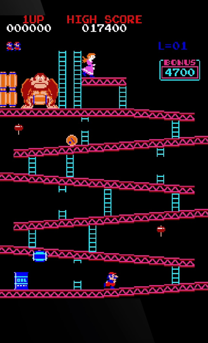 Donkey Kong Arcade is played in Tate mode in switch 2.