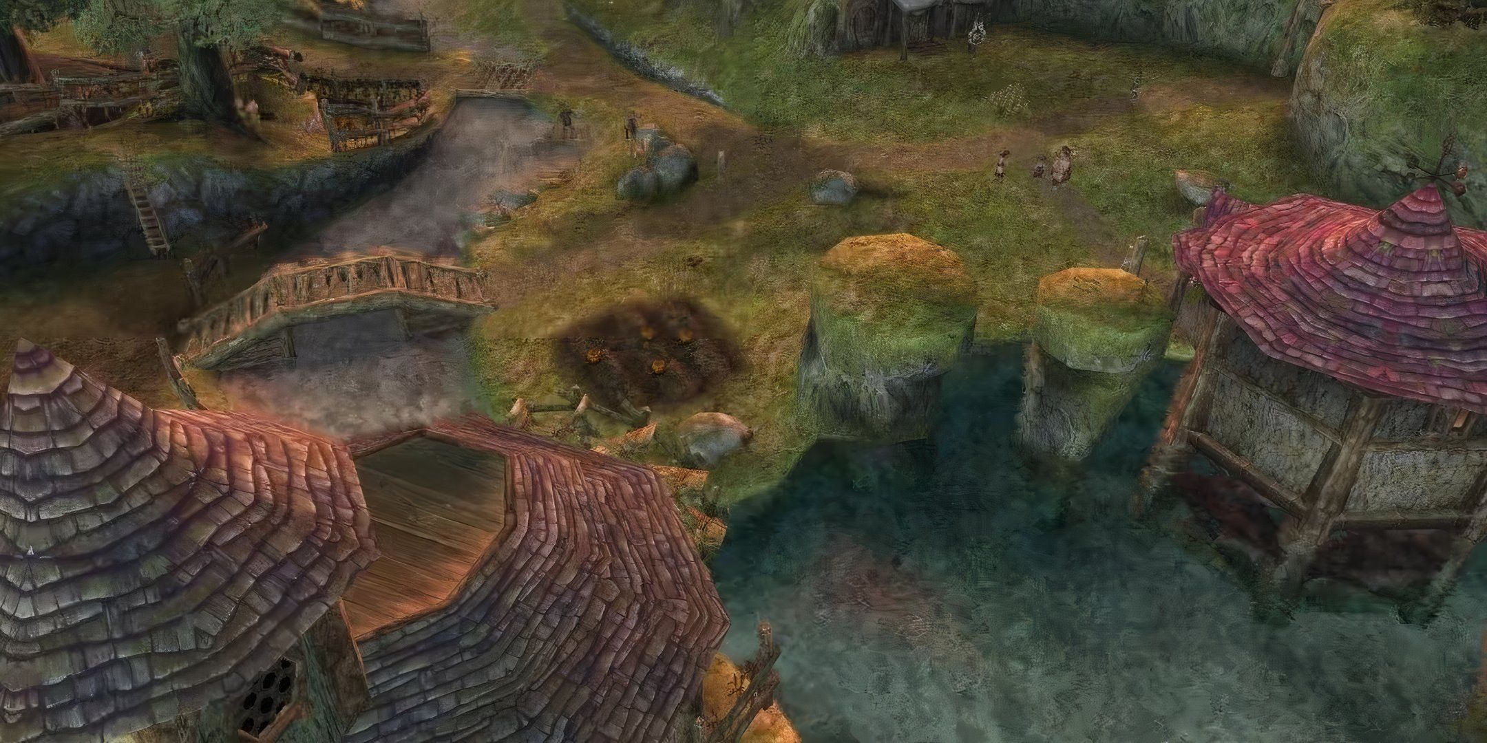 Aerial view of the command village in the twilight princess.