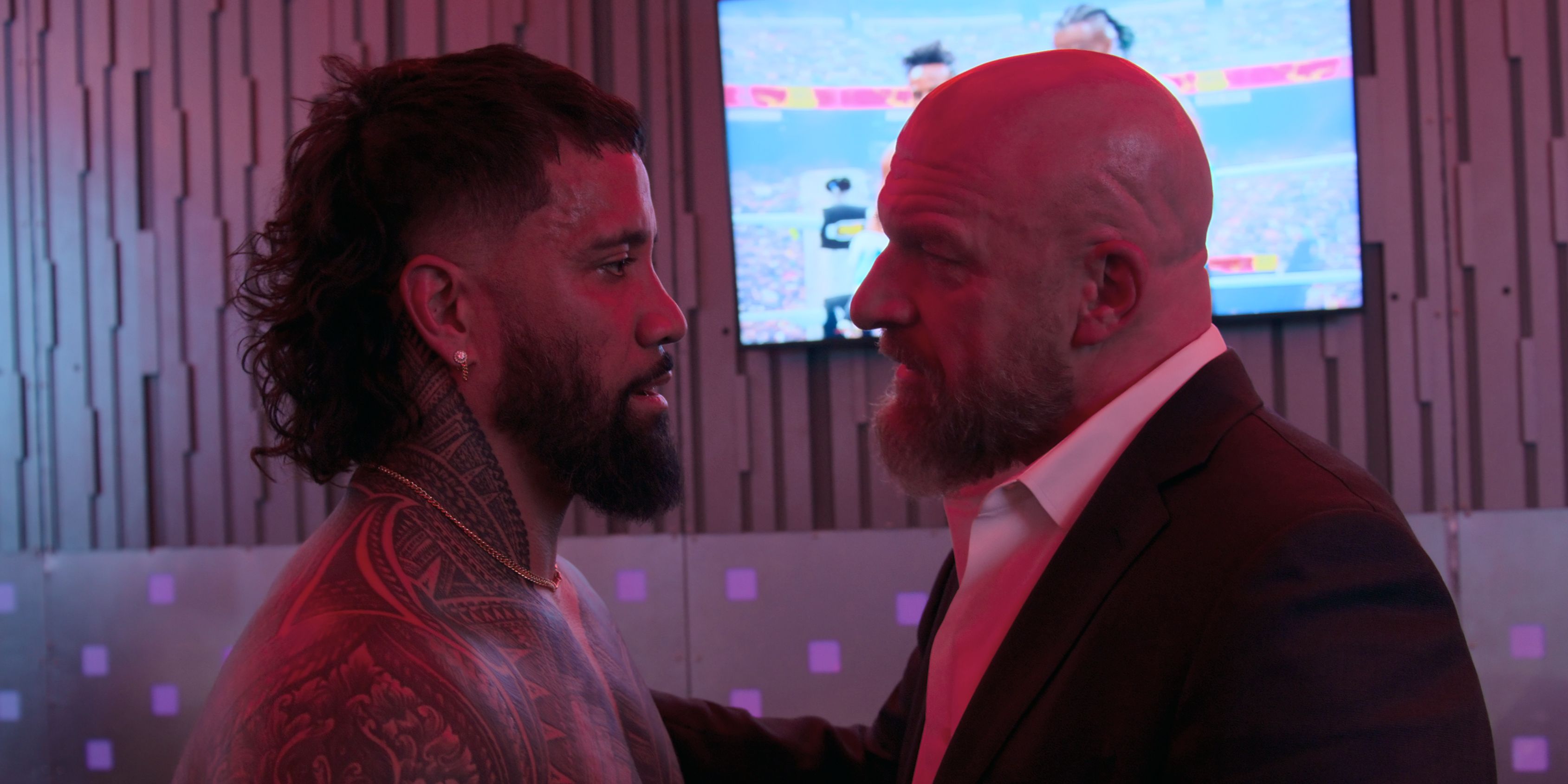 Jey Uso and Triple H in WWE unreal