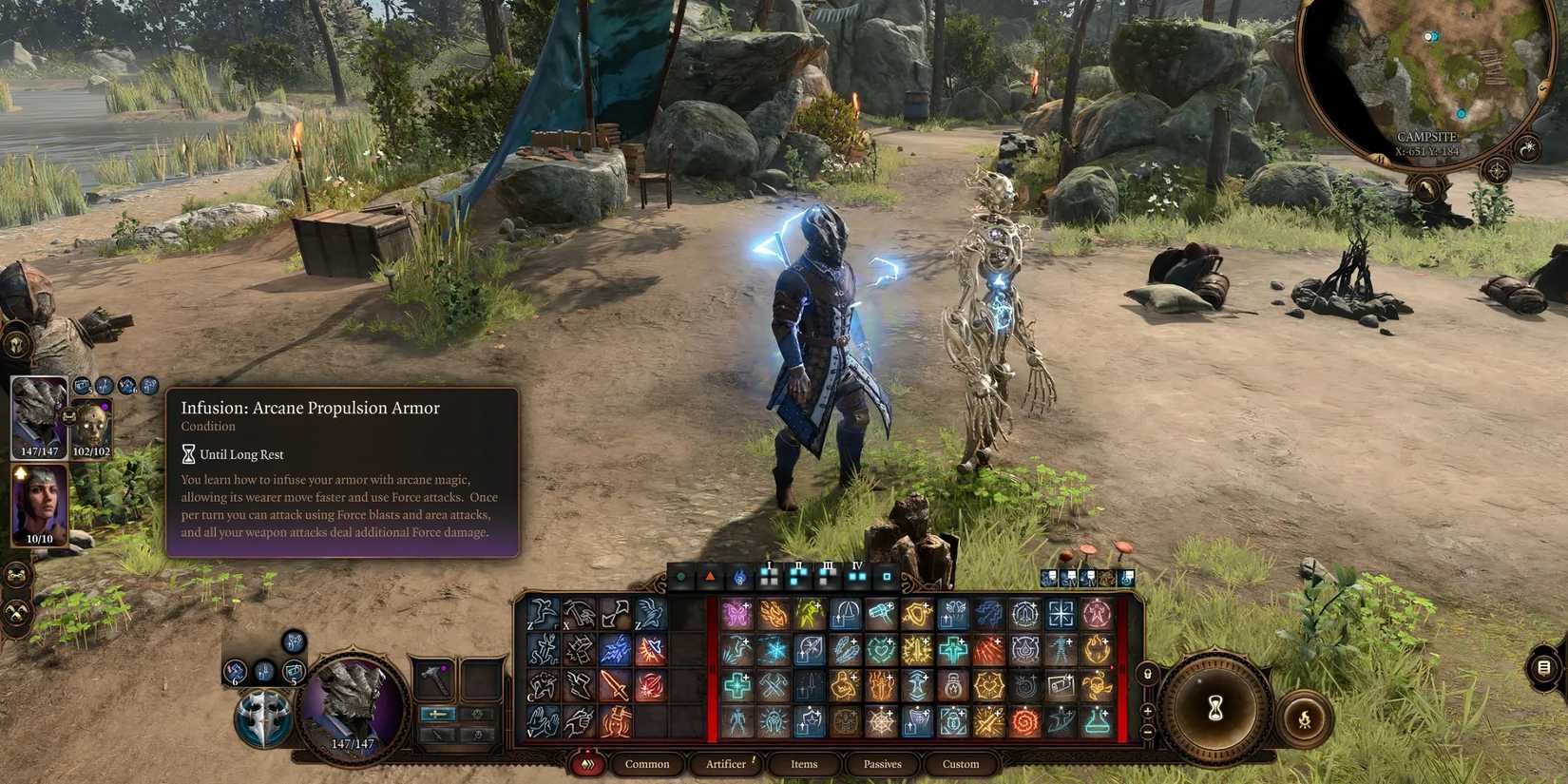 Artificial on the side of a steel silk in Baldol's gate.