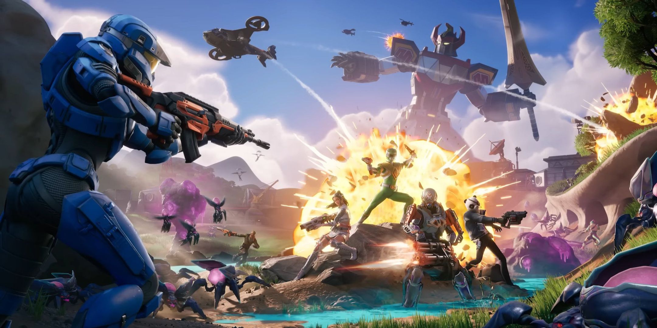 Key art for Fortnite's Shock 'N Awesome Season.