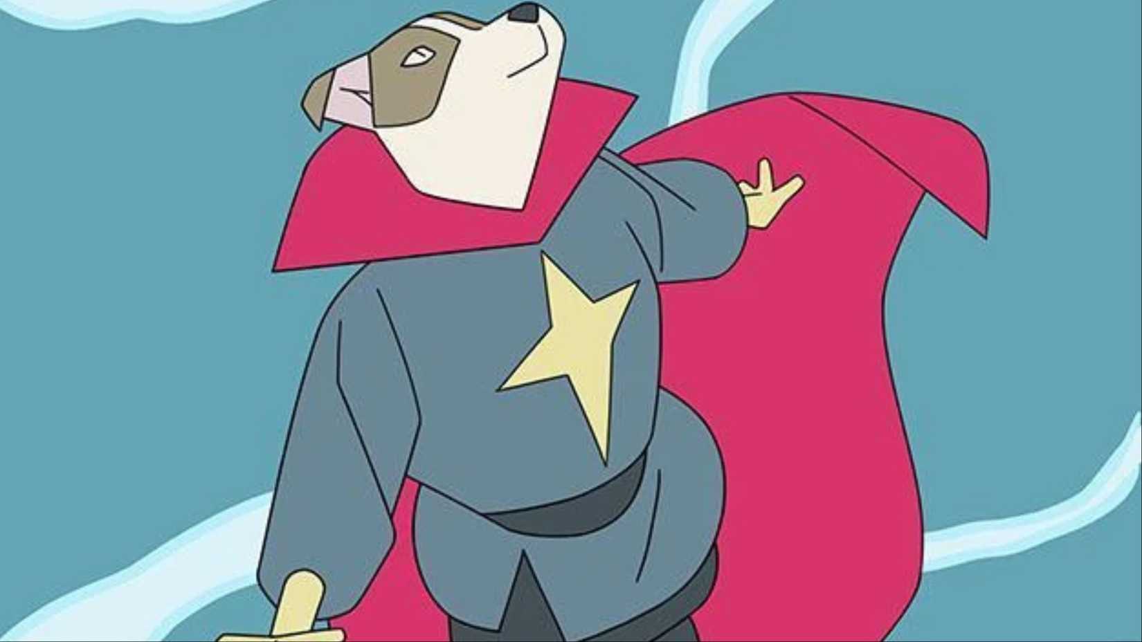 Sexe dog standing in a body of water in the invincible.