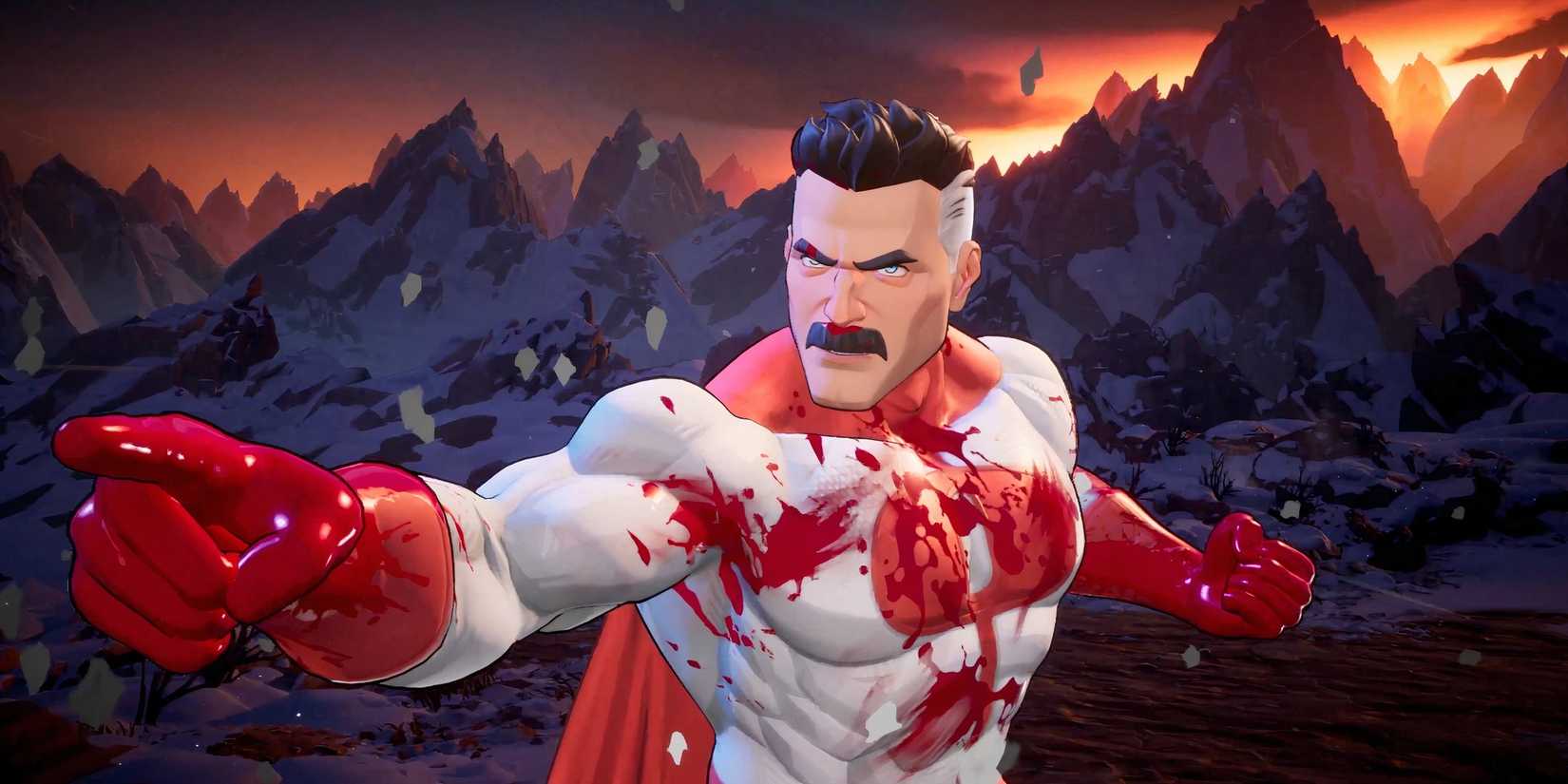 Omni-Man pointing at something in Invincible Vs.