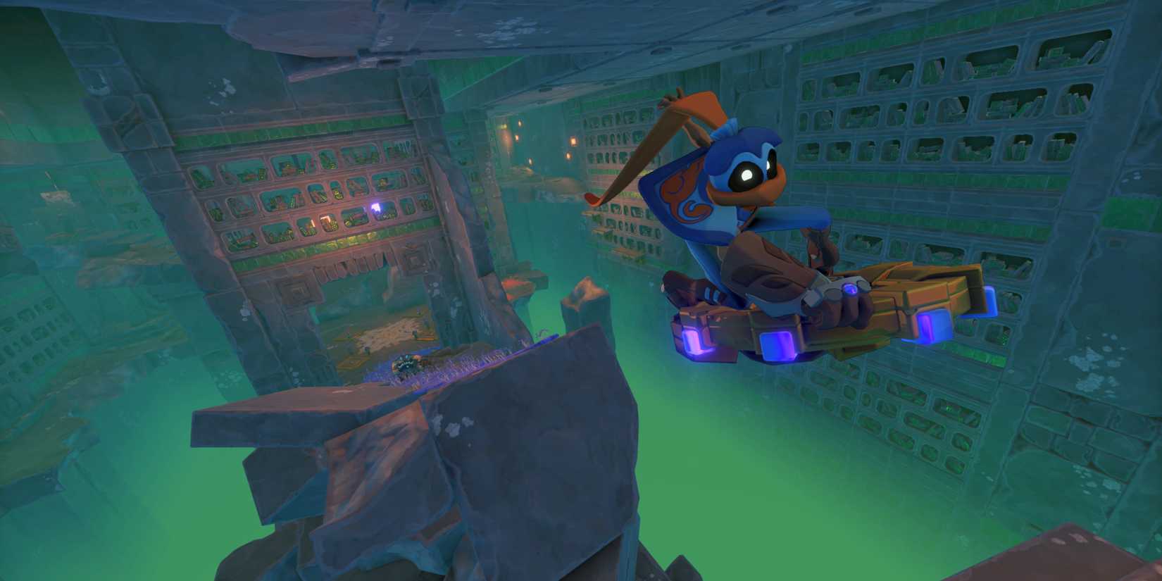 The knight browses their shield.