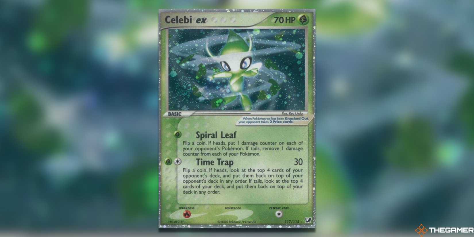 Invisible forces of Celebi Ex from Pokemon TCG.