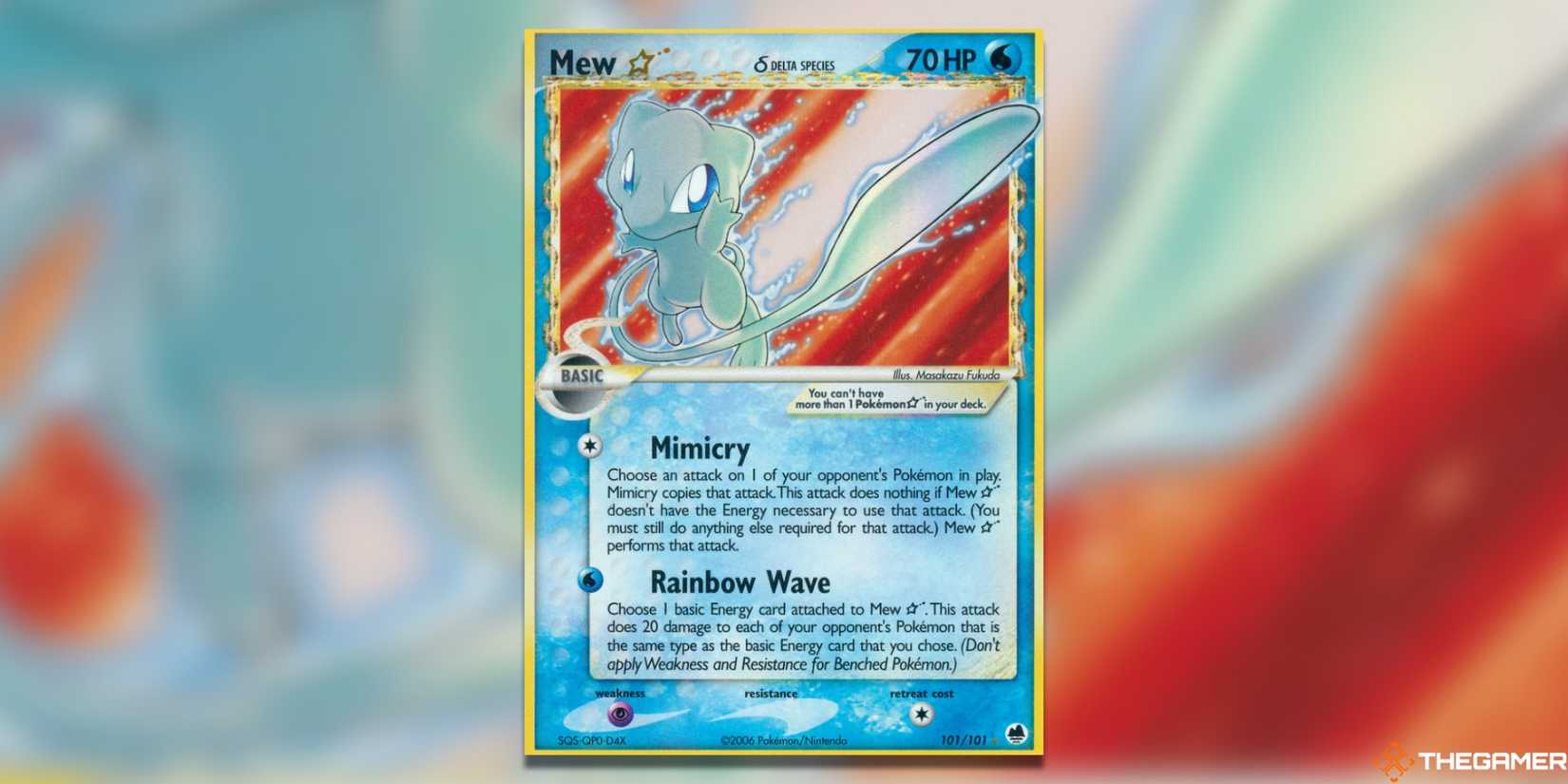 Star Dragon Frontiers Mew from Pokemon TCG.