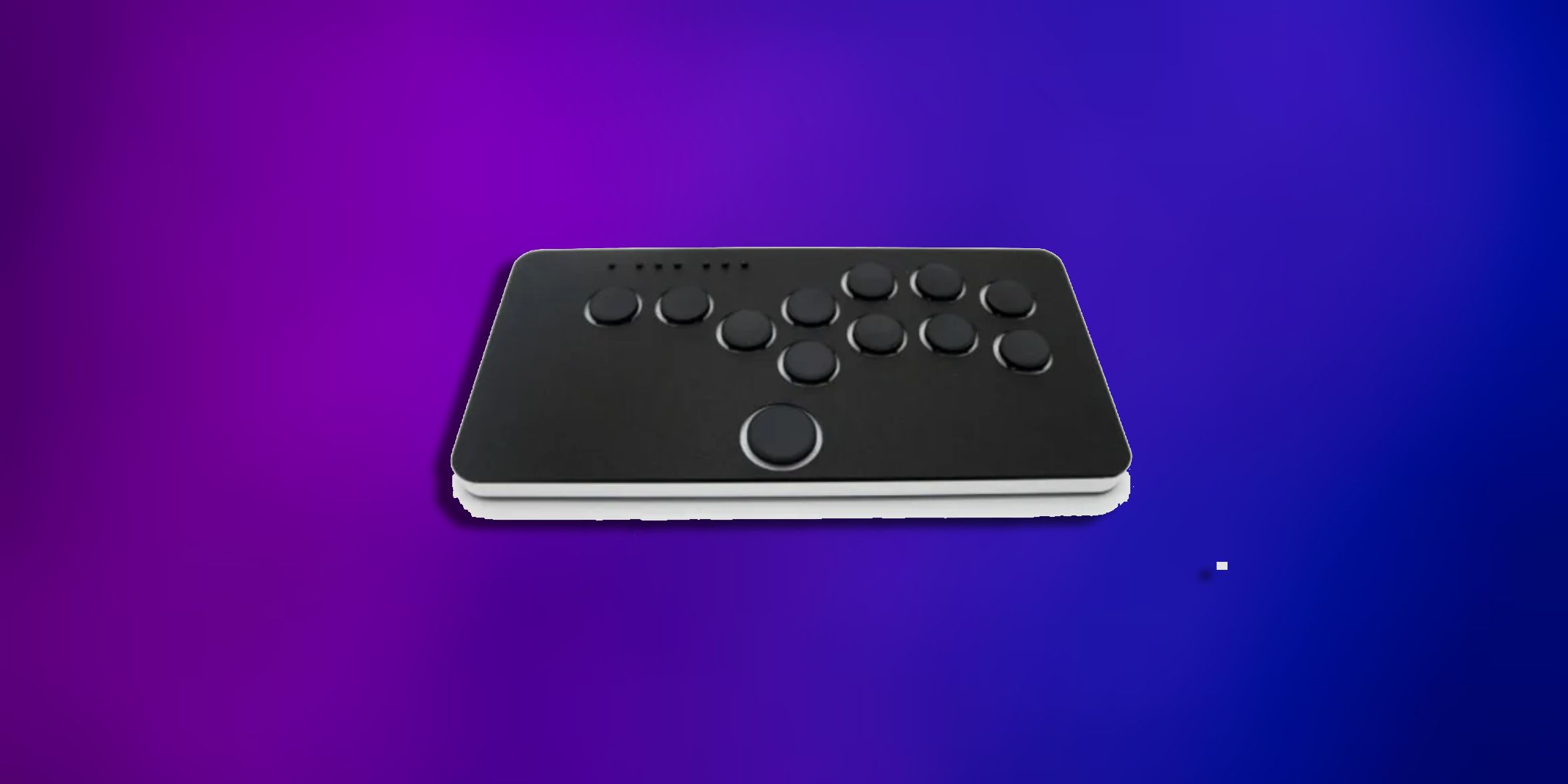 Snackbox Leverless Controller with a gradient background.-1