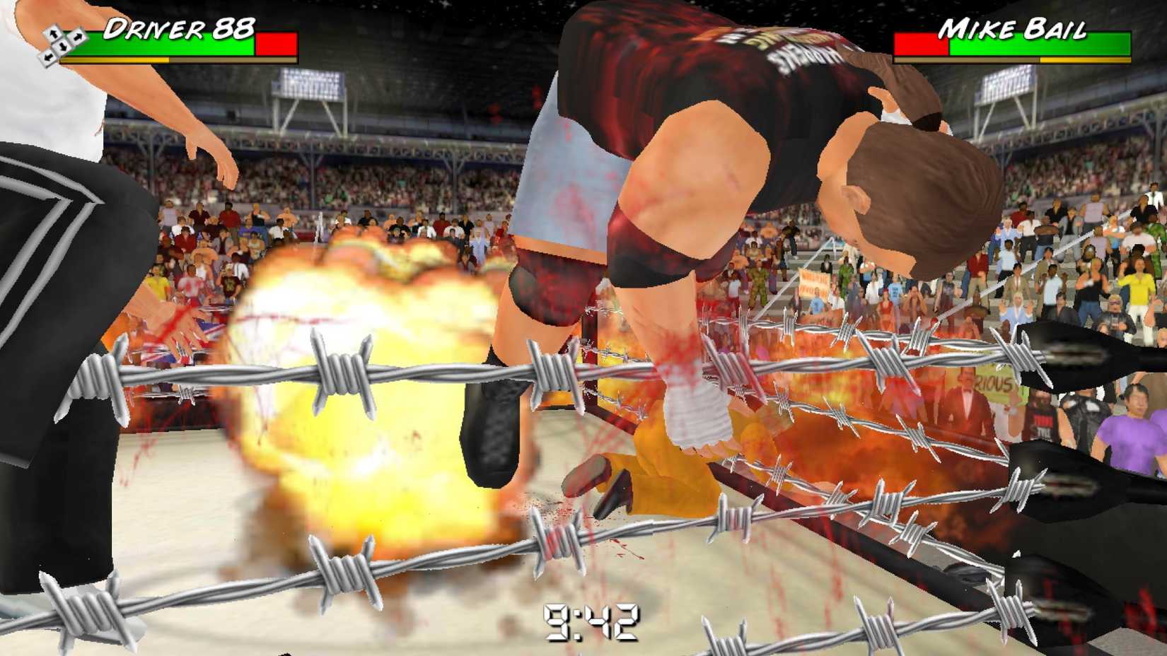 A match in Wrestling Empire.