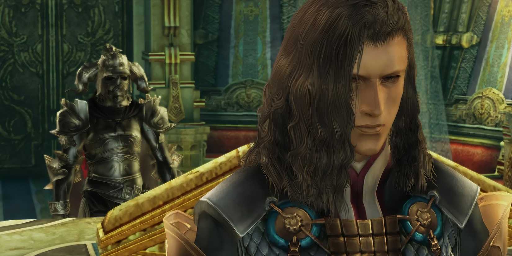 Vayne stands with his back toward Gabranth behind him from Final Fantasy 12