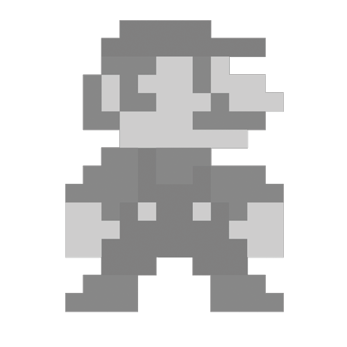 Super grayscale 8-bit logo