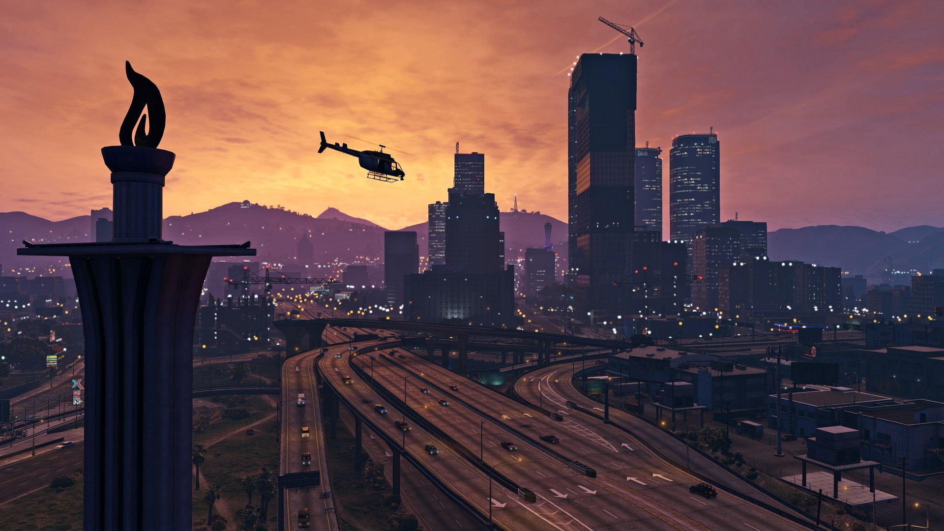 a-helicopter-flying-over-the-highways-and-skyscrapers-at-sunset-in-los-santos-in-gta-5-1.jpg