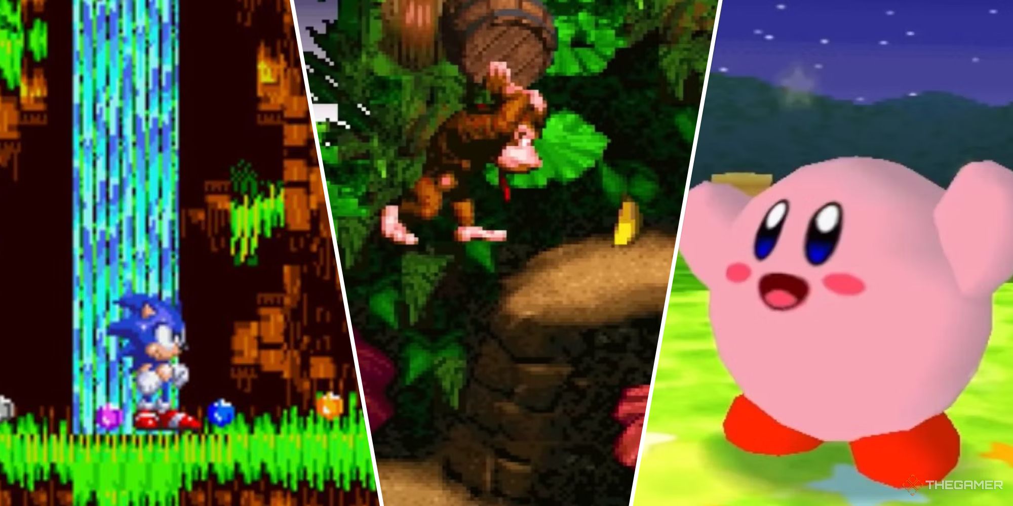 Classic Retro Platformers - Sonic, Donkey Kong, and Kirby