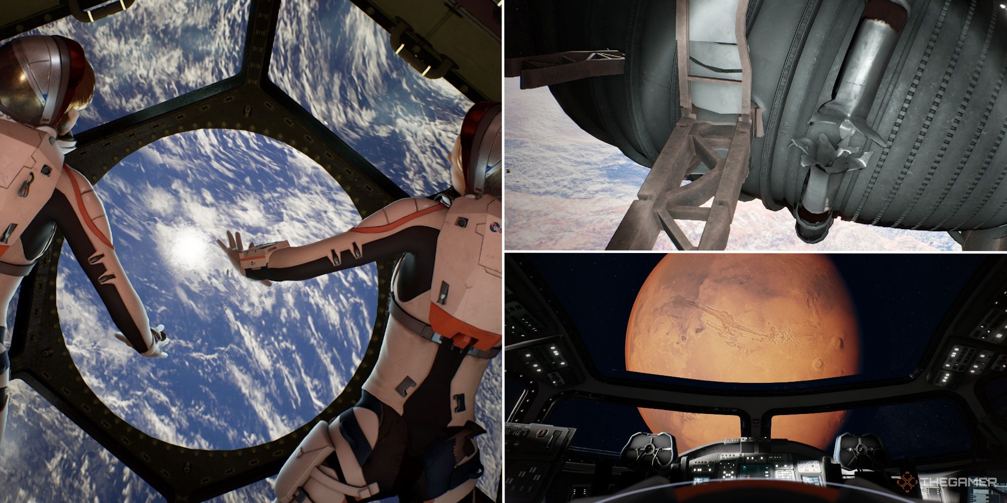 Views of Earth and Mars from the Zephyr-3