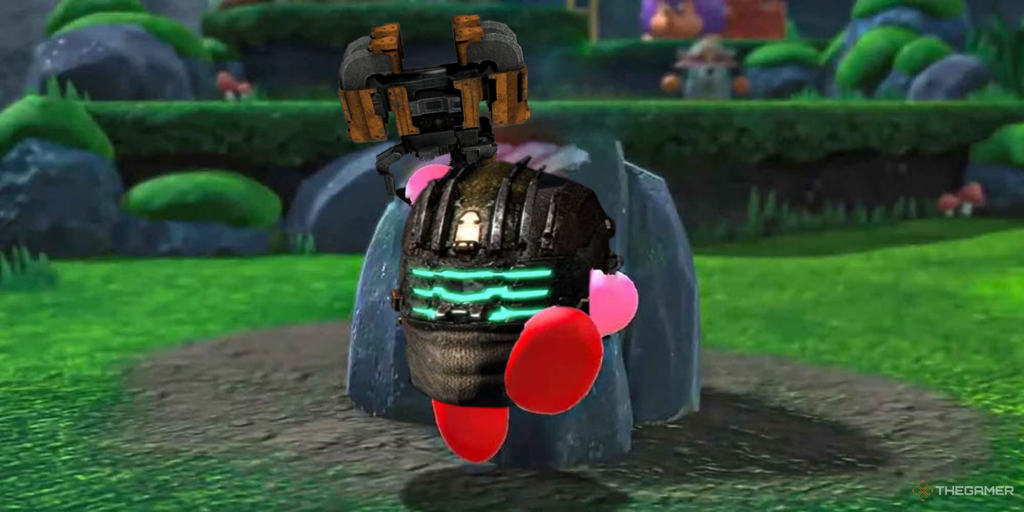 Kirby with the Dead Space Plasma Cutter