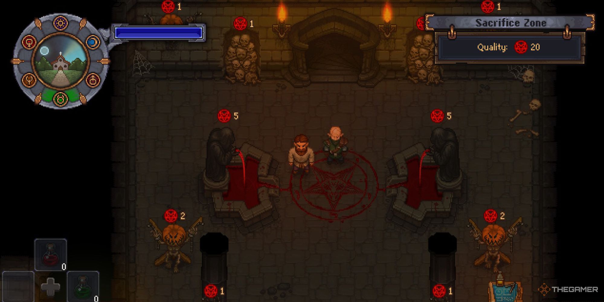 Graveyard Keeper Screenshot of snake in the sacrifice zone