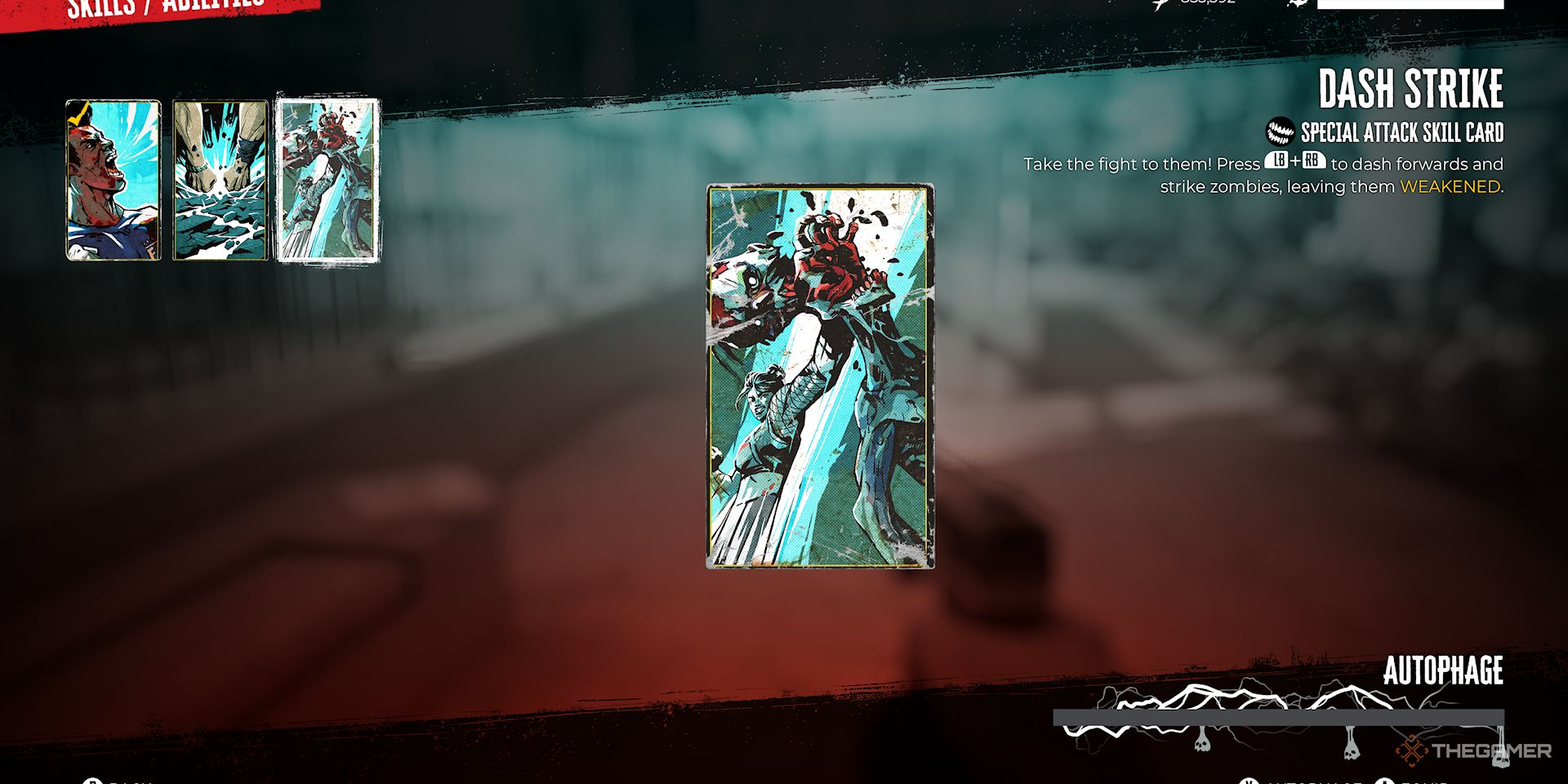 A screenshot of the Dash Strike Skill Card in the inventory of Dead Island 2.