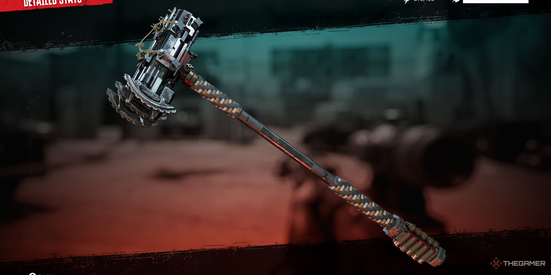 A close shot of the Emma's Wrath Legendary Weapon in Dead Island 2.