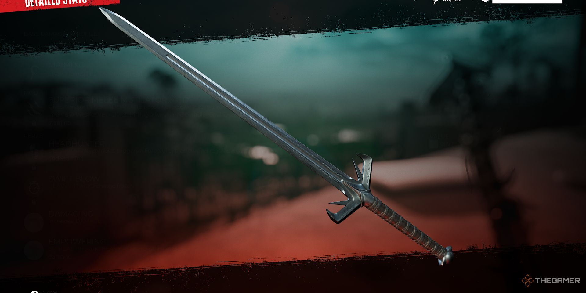 A close shot of The One Legendary Weapon in Dead Island 2.