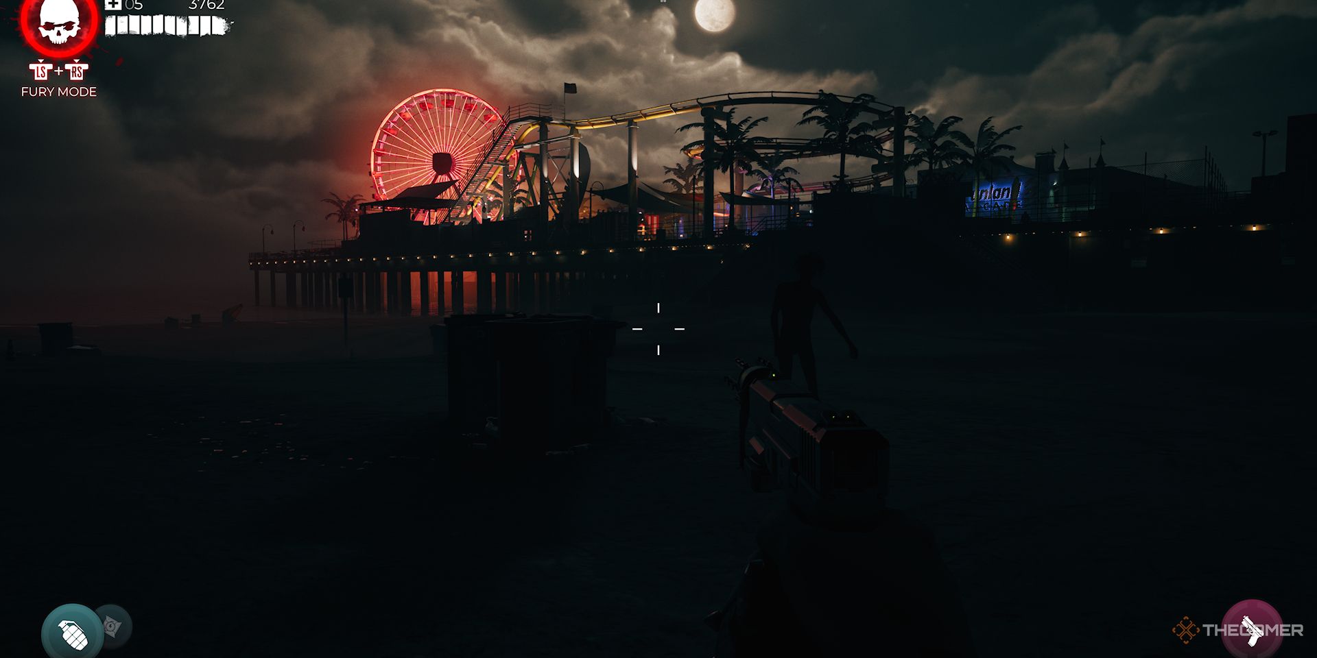 Image has a ferris wheel in the distance