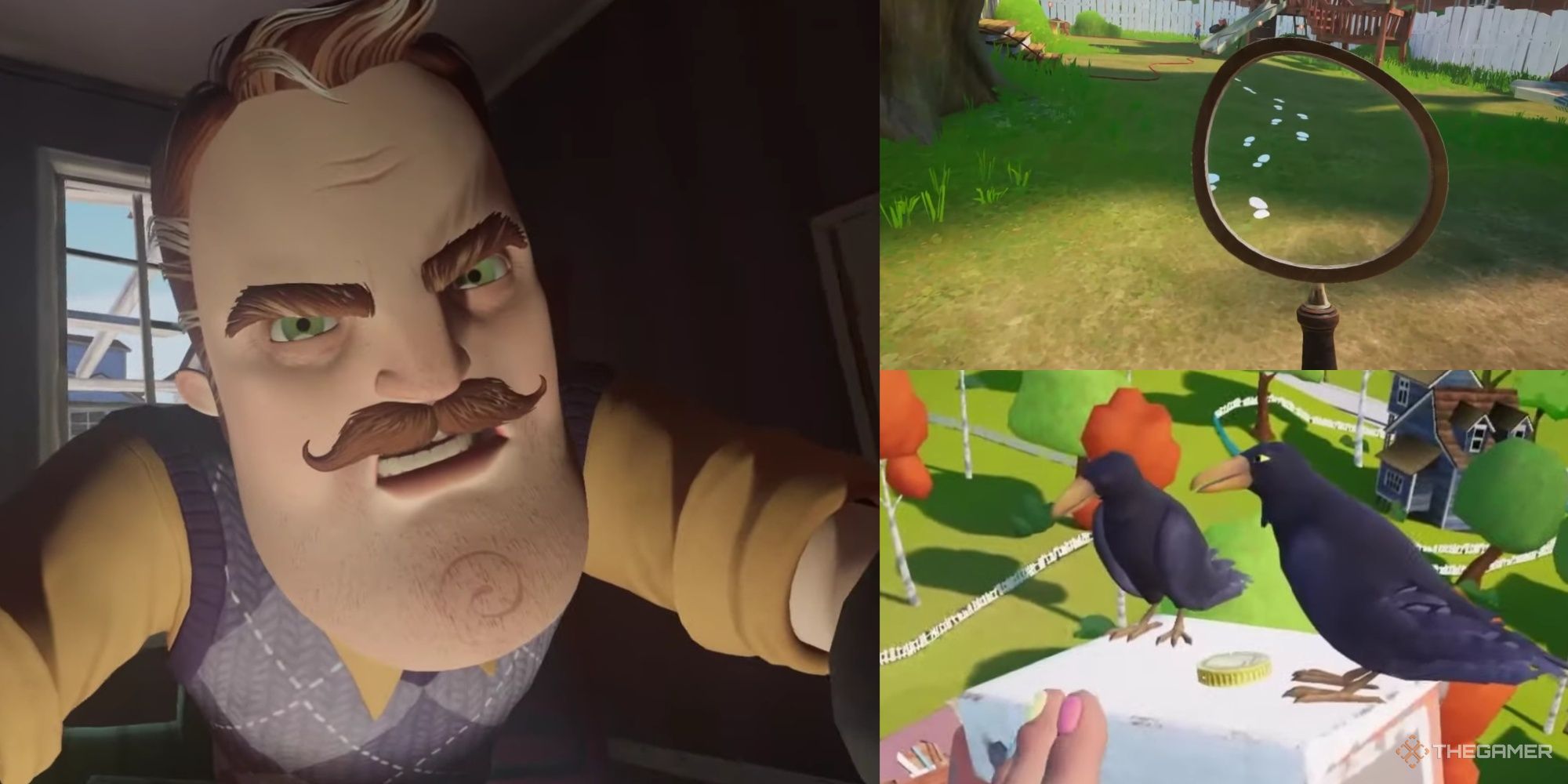 Hello Neighbor VR: Search And Rescue - The Neighbour, Magnifying Glass And Gold Coin Collectibles