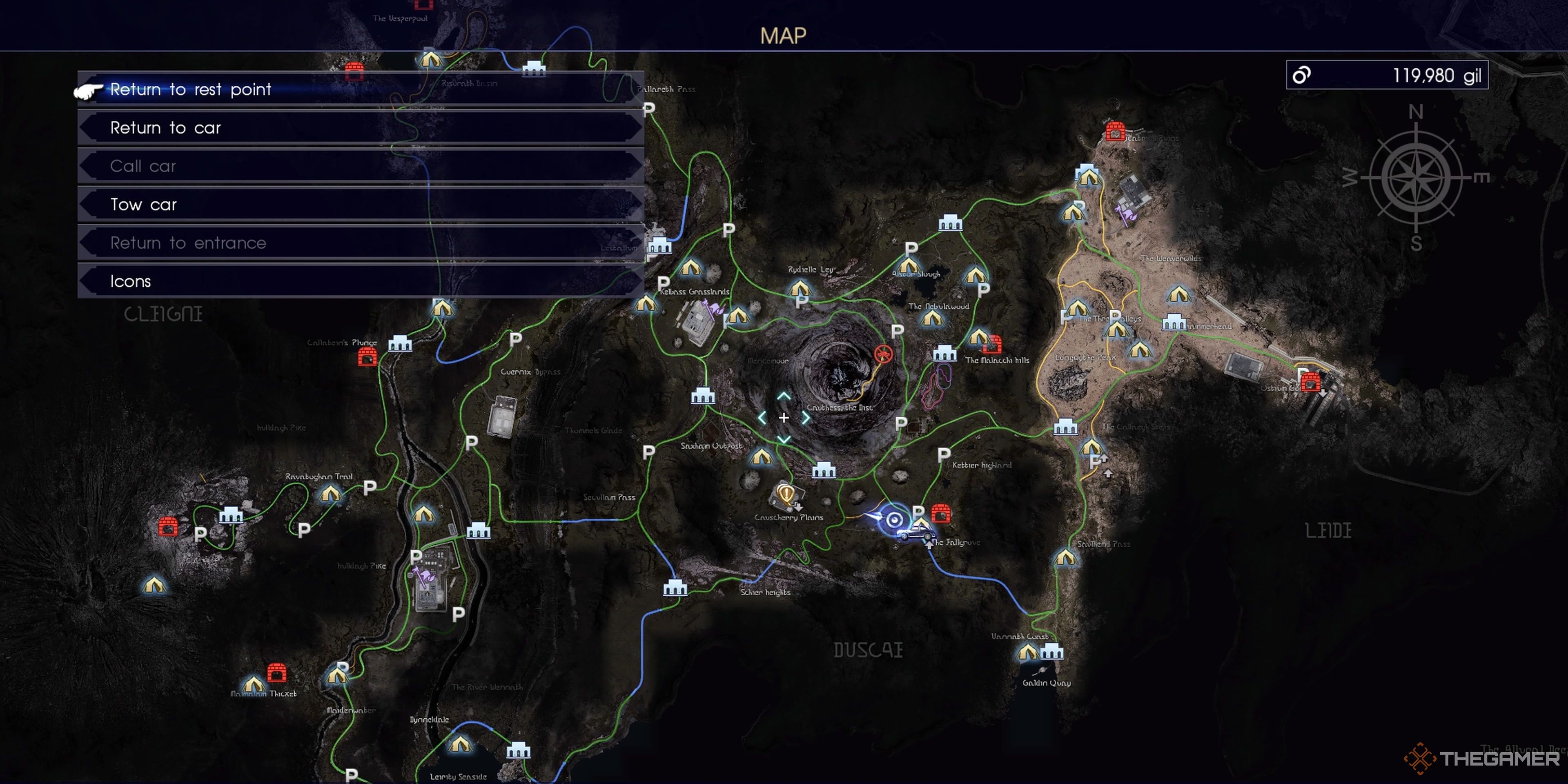 Map mechanic in Final Fantasy 15