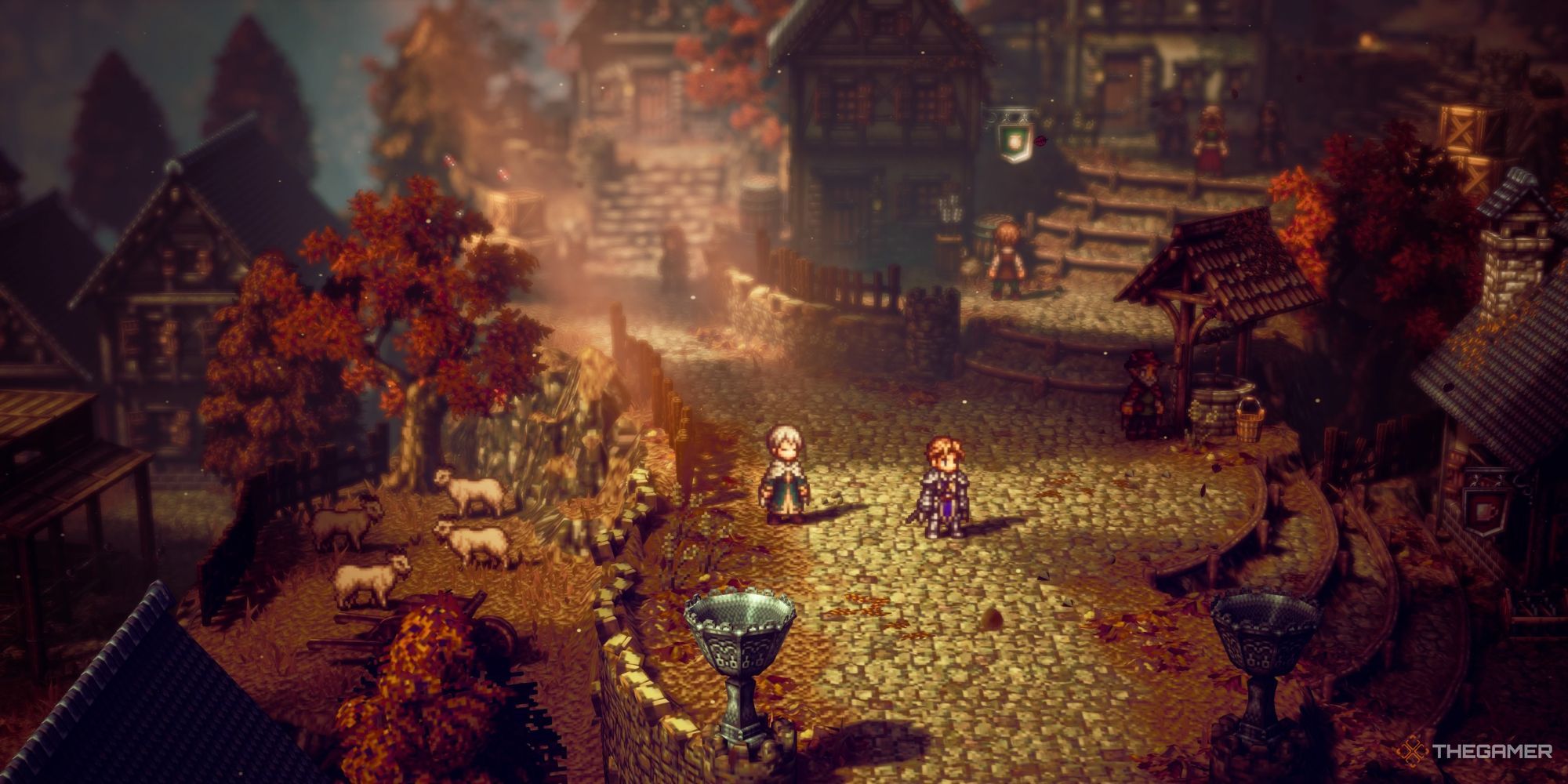 Tenemos in Crestlands town in Octopath Traveler 2