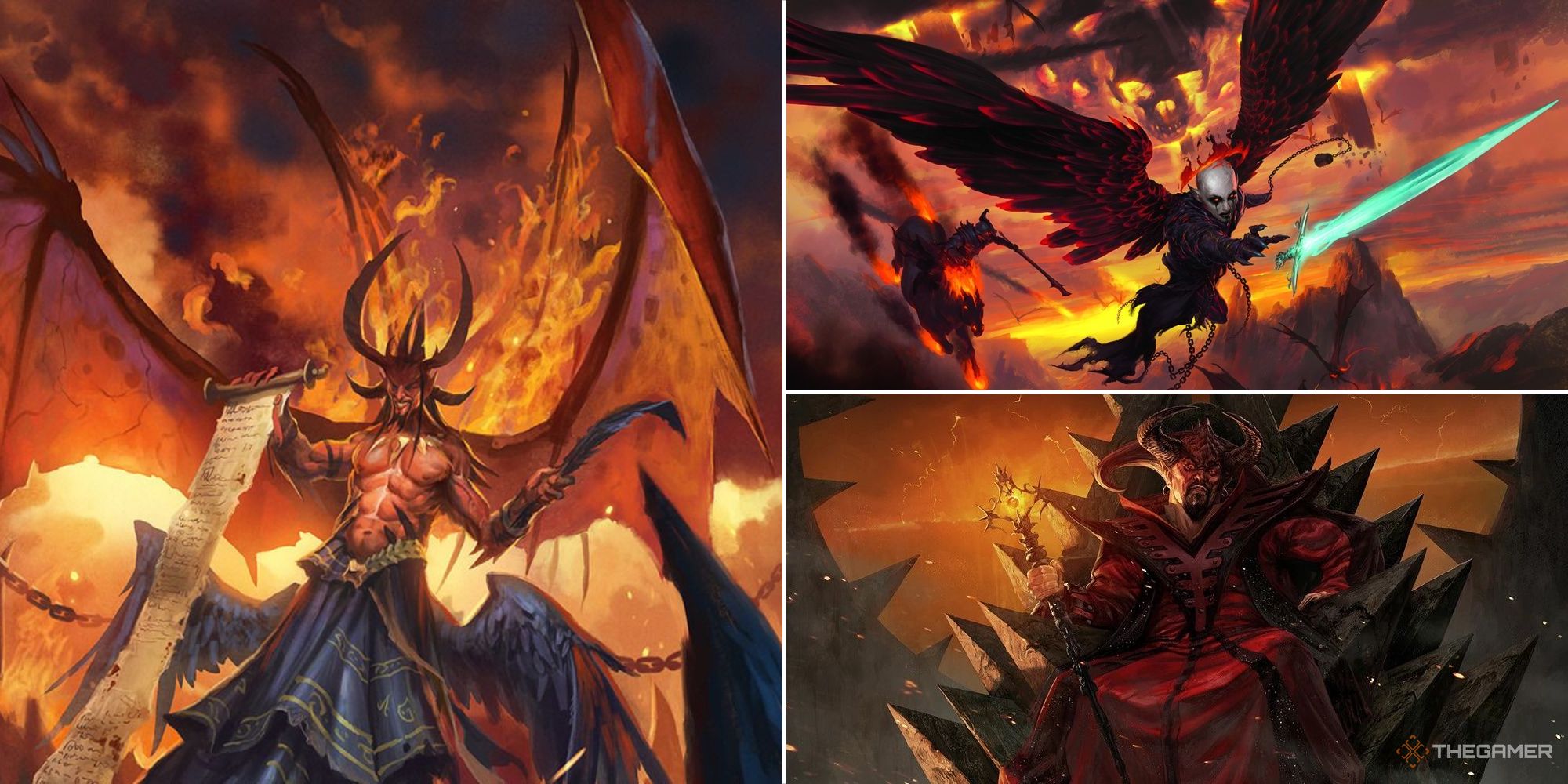 The archdevils Mephistopheles, Zariel, and Asmodeus in Dungeons & Dragons