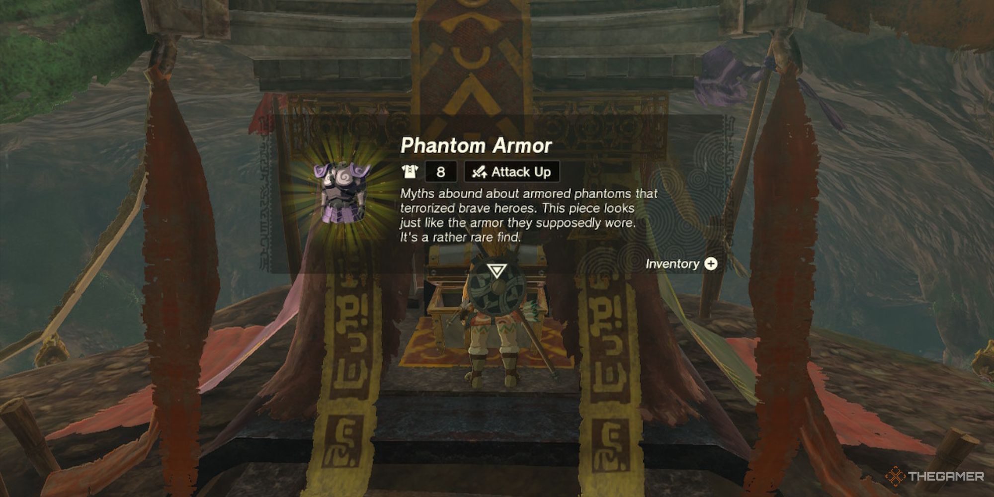 Phantom Armor pop-up screen in The Legend of Zelda: Tears of the Kingdom