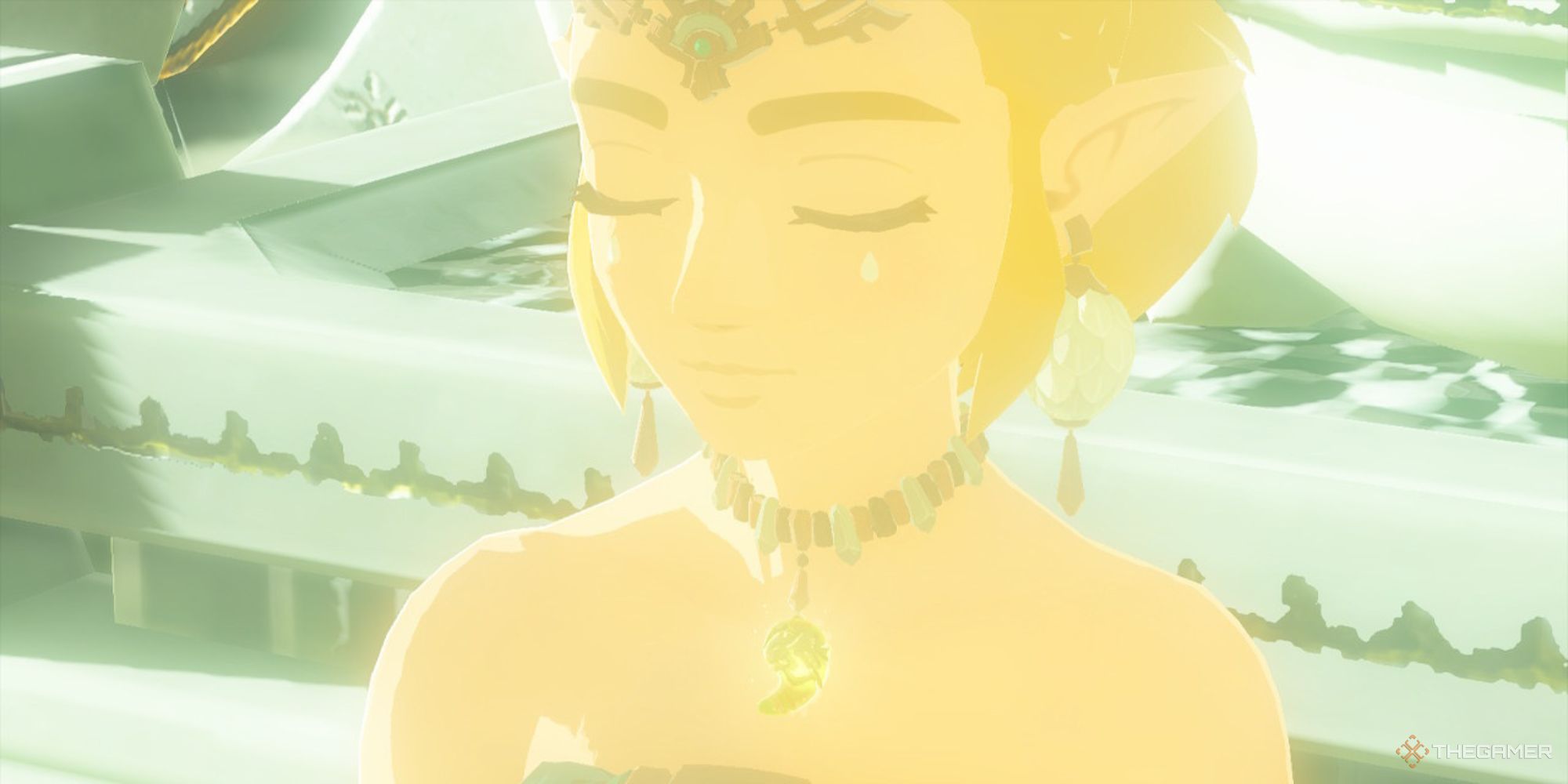 Zelda sheds a tear in The Legend of Zelda: Tears of the Kingdom