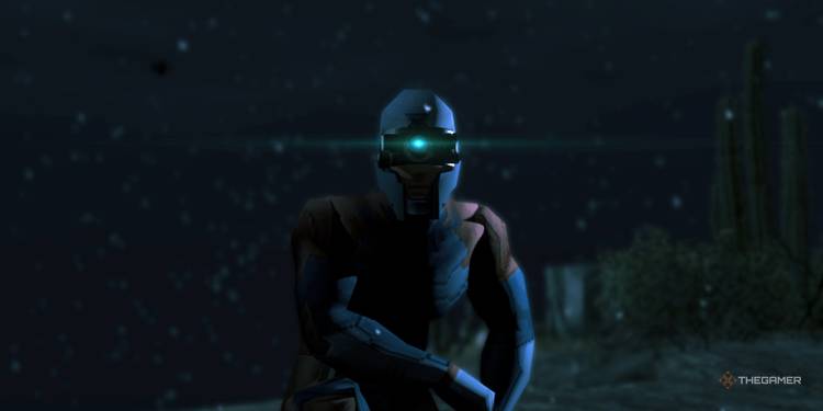 Cyborg Ninja skin at the start of the Deja Vu mission in Metal Gear Solid 5 Ground Zeroes