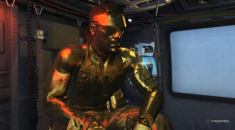 Gold Snake in the helicopter in Metal Gear Solid 5 The Phantom Pain