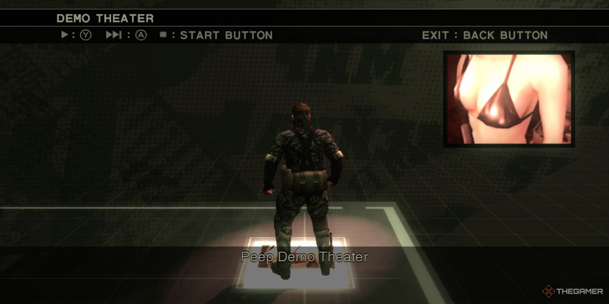 The Peep Demo Theater in Metal Gear Solid 3
