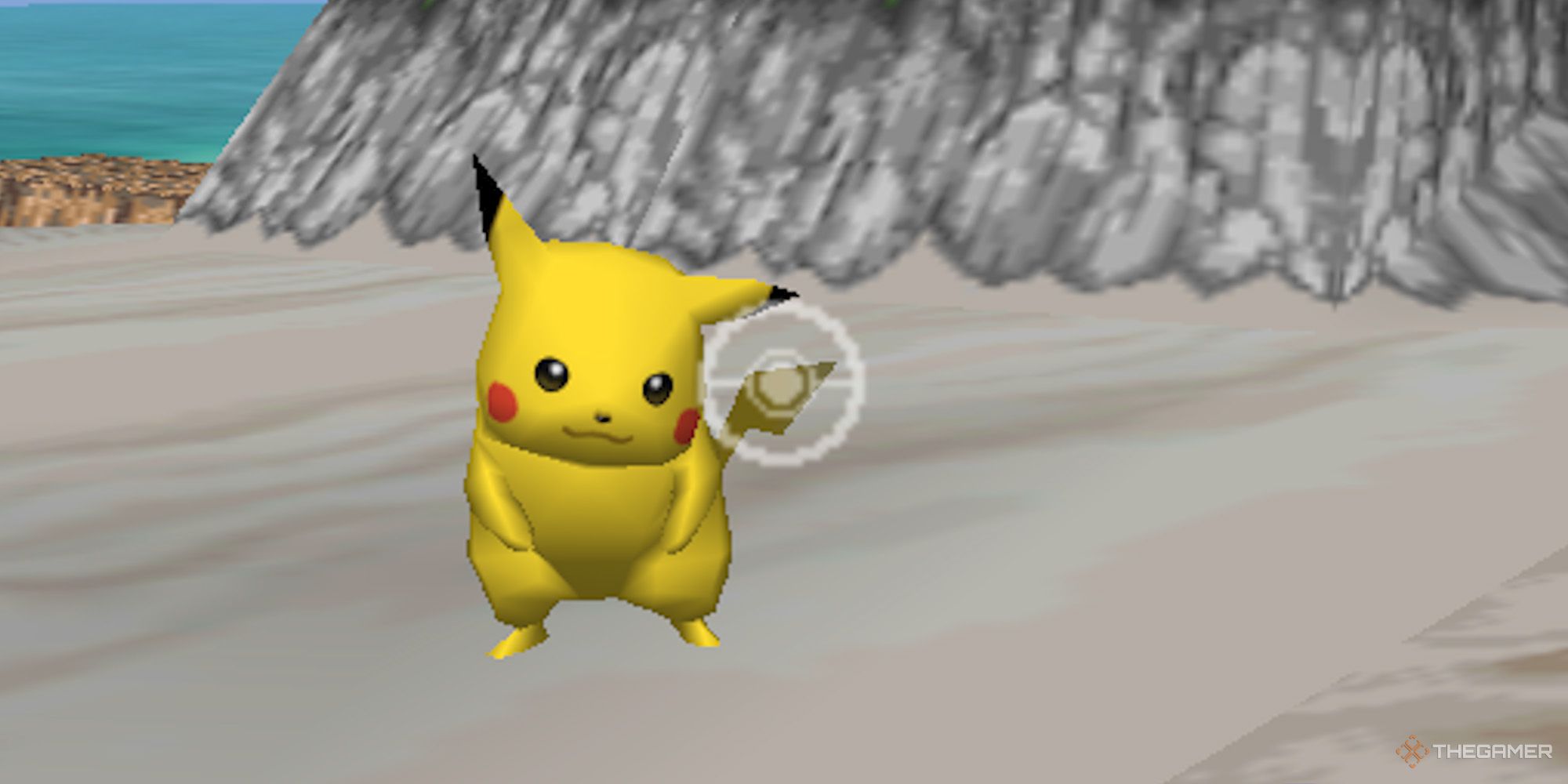 Pokemon Snap - Pikachu posing for a picture