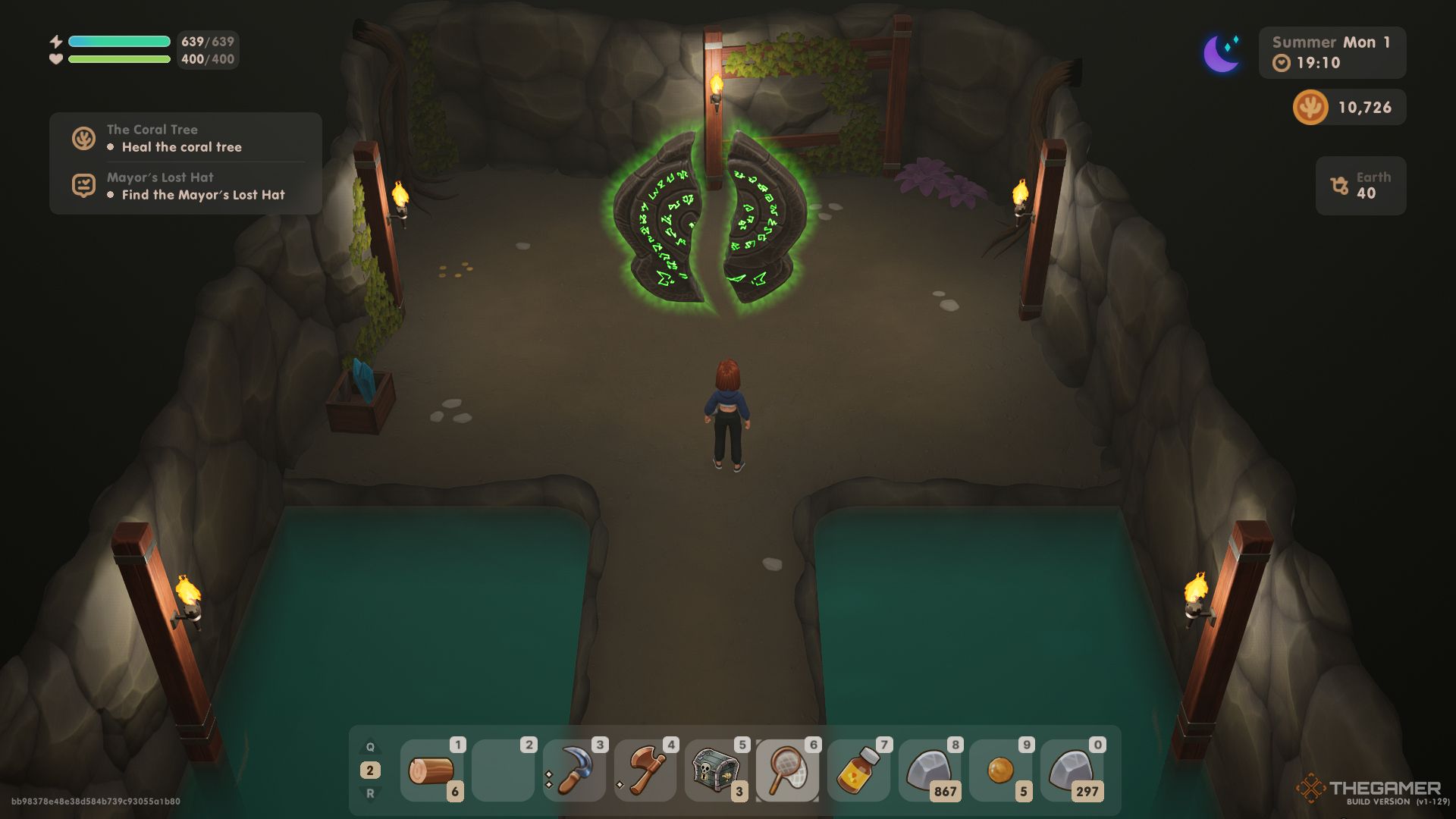 Breaking the cursed tablet in the earth mine in Coral Island