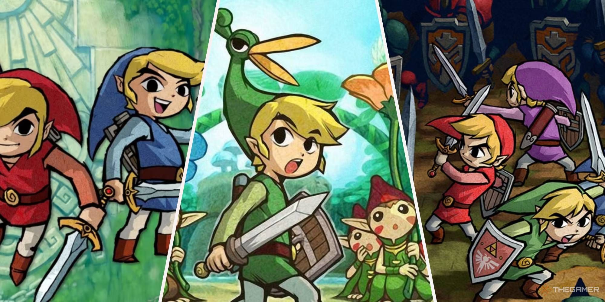 four swords all links key artwork and link with minish and ezlo cap legend of zelda four swords and minish cap