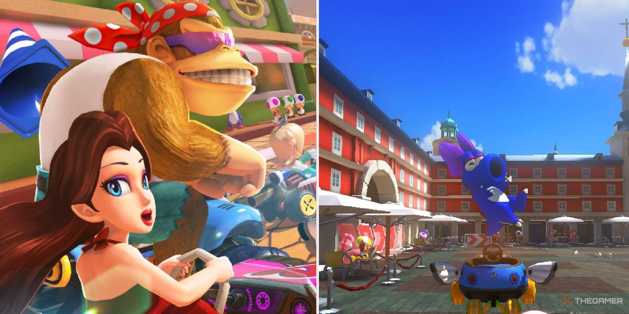 mario kart 8 deluxe booster course pass pauline funky kong blue birdo in madrid drive