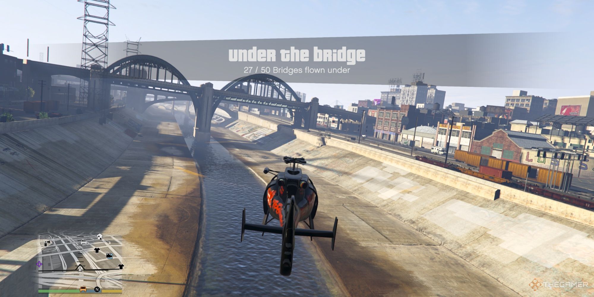 Completing a Under the Bridge challenge in GTA5