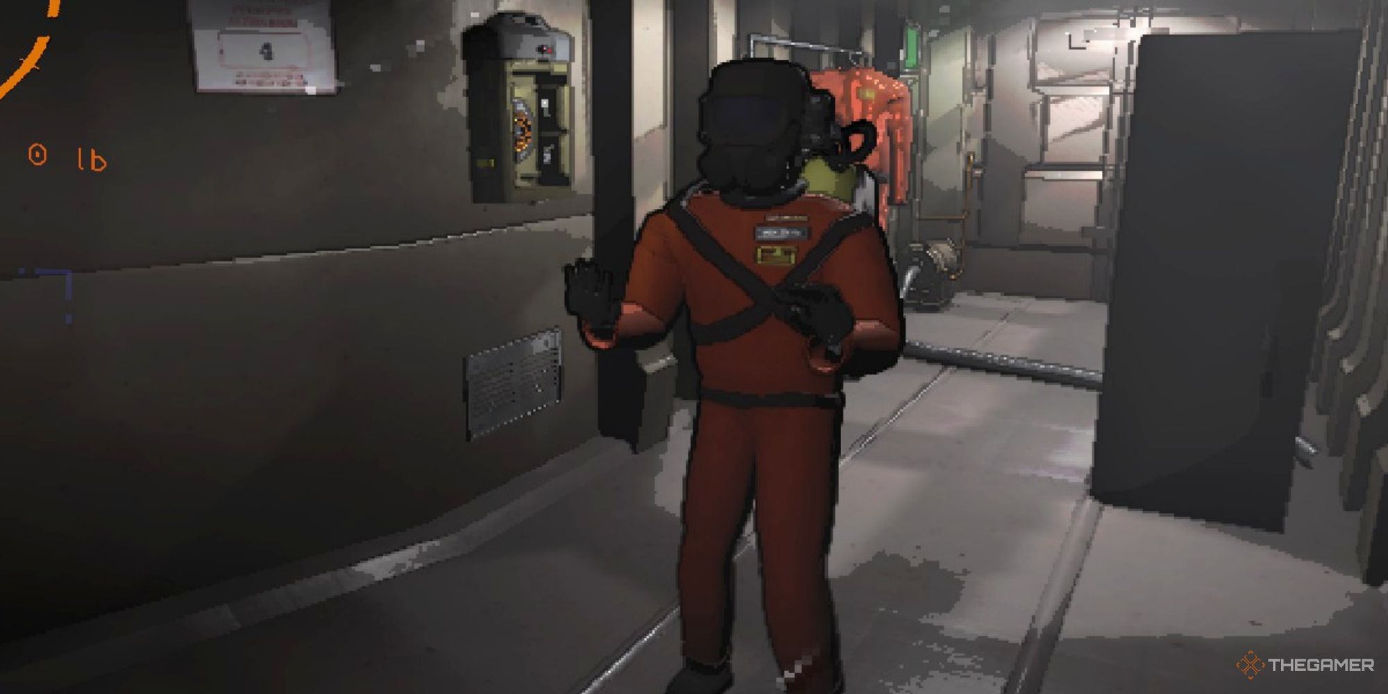 A screenshot from Lethal Company showing a character doing the default dance on the ship