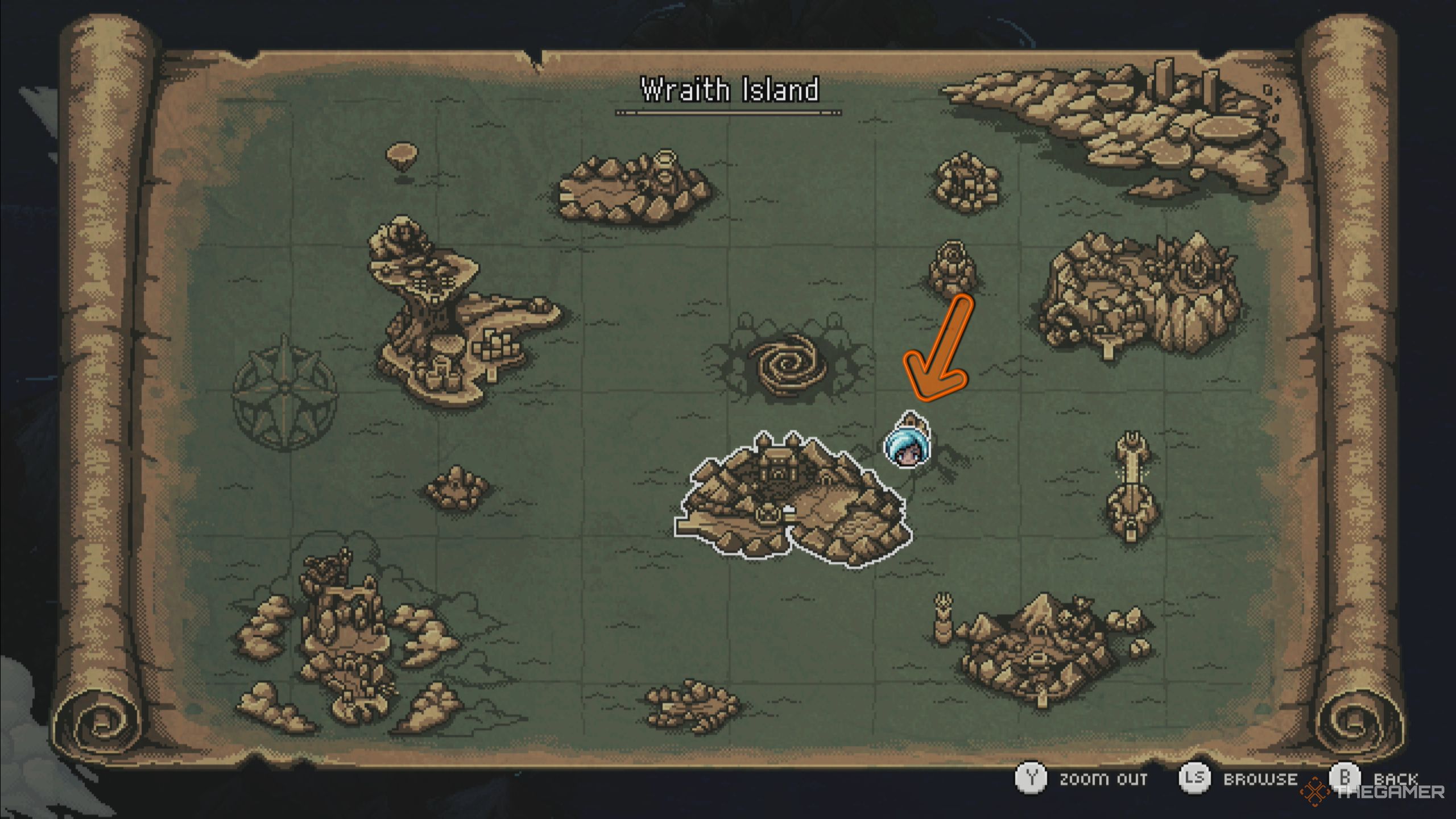 Sea Of Stars: Map showing location of the island where Romaya&rsquo;s Secret Passage is