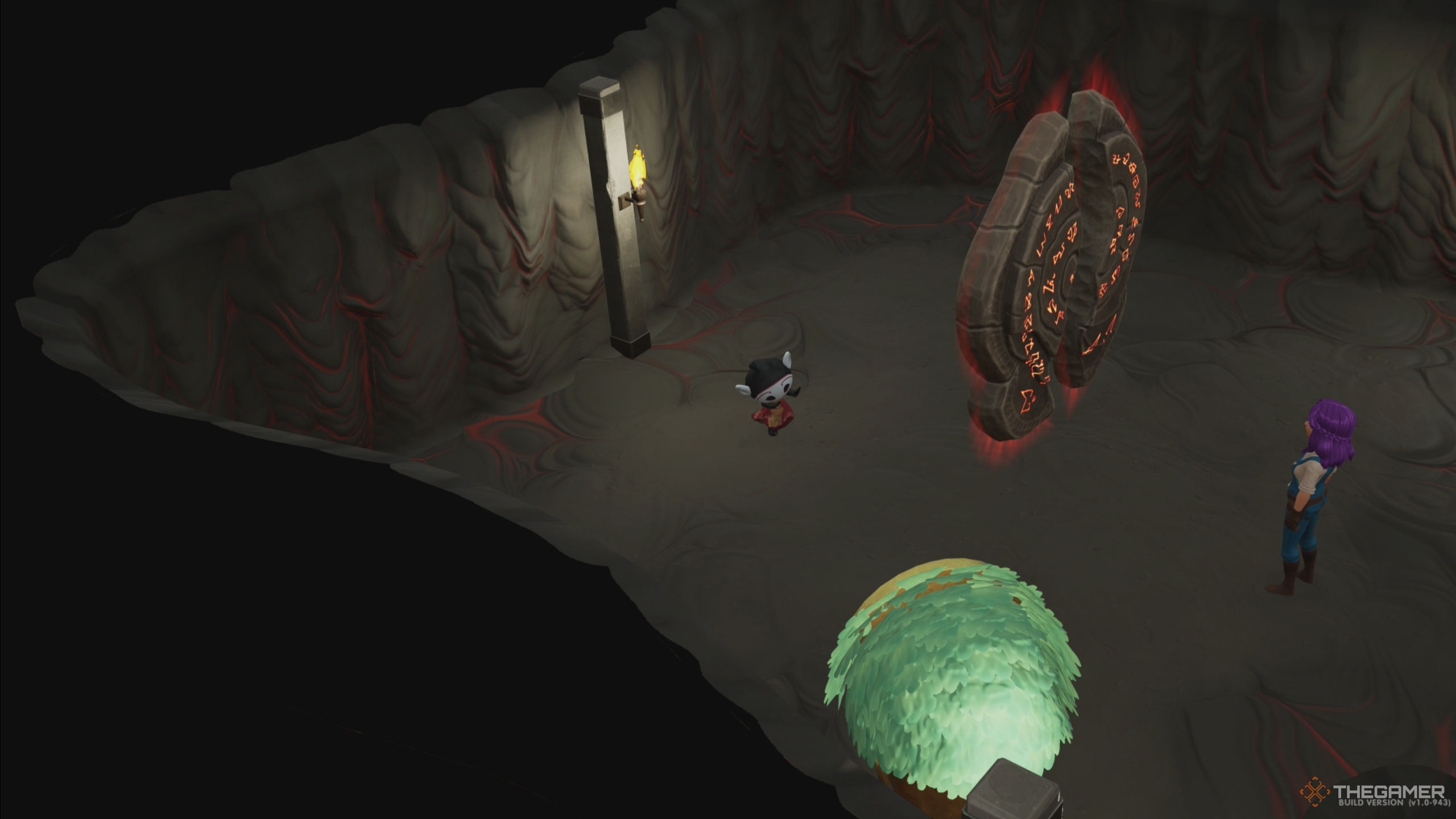 Coral Island: Freeing the Fire Giant at the bottom of the fire shaft with the Chieftain