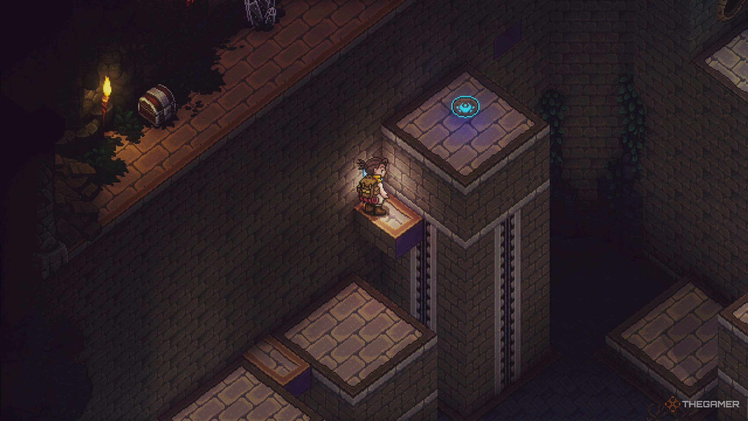 Sea of Stars: Left side of the room, climbing up the platforms to reach the second key